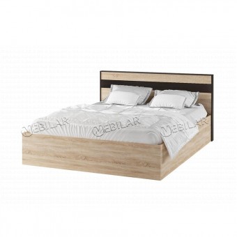 Кровать двуспальная Лирика ЛК-1 160x200 см венге цаво дуб сонома